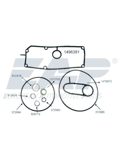 OIL FILTER GASKET KIT,